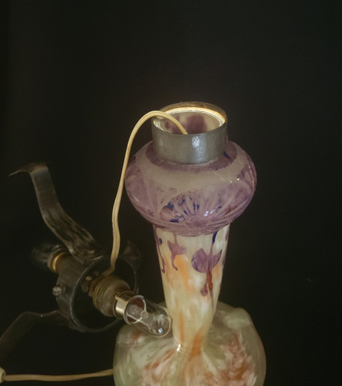 C. Schneider : lampe champignon "Ancolies "signée Charder/Le Verre Français"  1927 61928