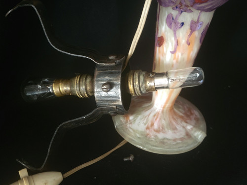 C. Schneider : lampe champignon "Ancolies "signée Charder/Le Verre Français"  1927 61928