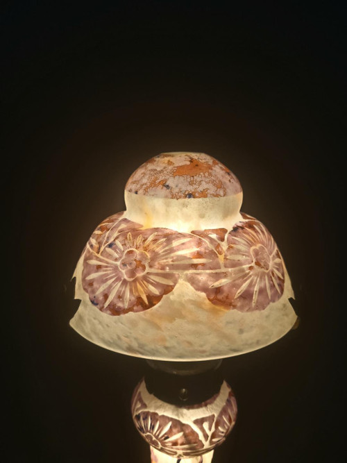 C. Schneider : lampe champignon "Ancolies "signée Charder/Le Verre Français"  1927 61928