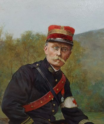 Etienne-Prosper BERN-BELLECOUR - Porträt von Major Doctor Daymard