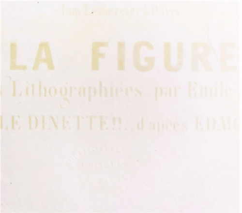 Portrait De Jeune Garçon Ou Allégorie De l'Automne Par Emile Lassalle Lithographie 19ème