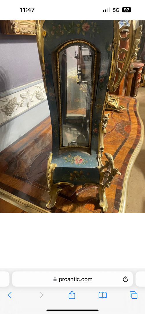Grand Cartel D’époque Louis XV En Vernis Martin 