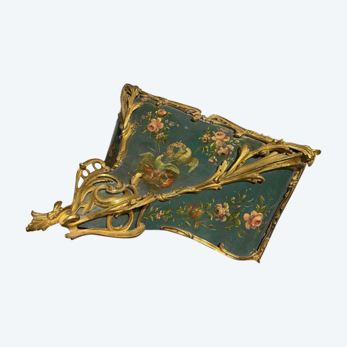 Grand Cartel D’époque Louis XV En Vernis Martin 