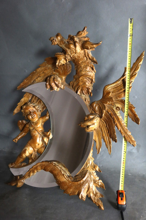 Mirror with cherub and chimera