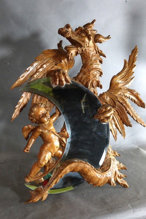 Mirror with cherub and chimera