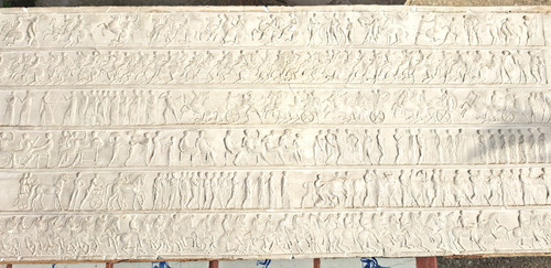 Gipsfries des Parthenon in Rom Anfang des 20. Jahrhunderts