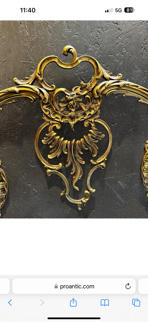 Louis XV Style Bronze Mantel Screen