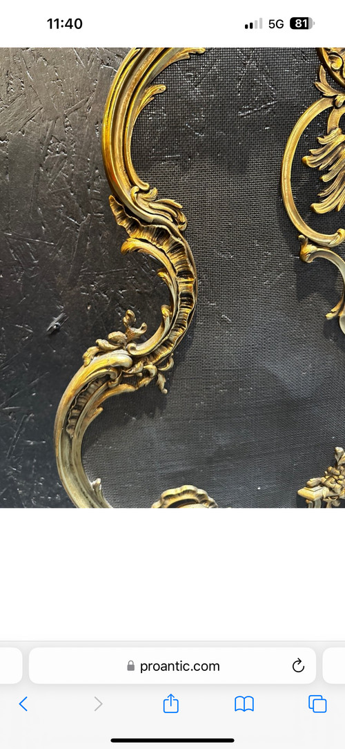Louis XV Style Bronze Mantel Screen