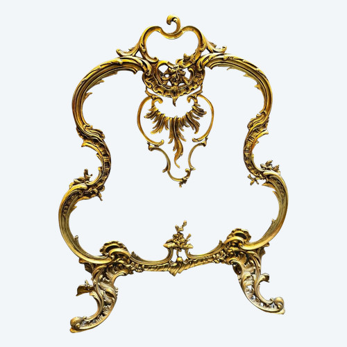 Louis XV Style Bronze Mantel Screen
