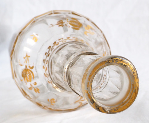 Louis XVI period carafe in cut and gilded glass - 18th century