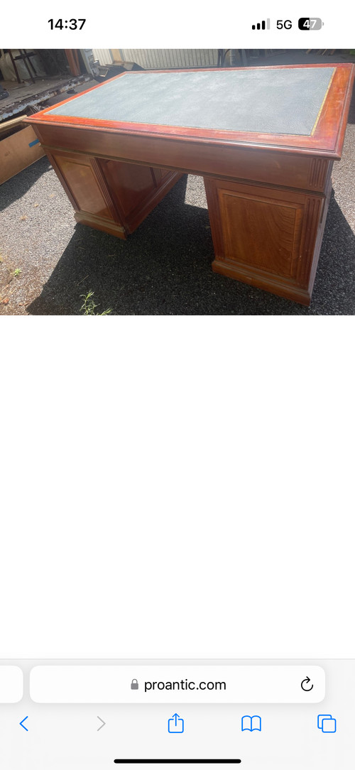 Bureau à Caissons En Acajou époque 20 éme 