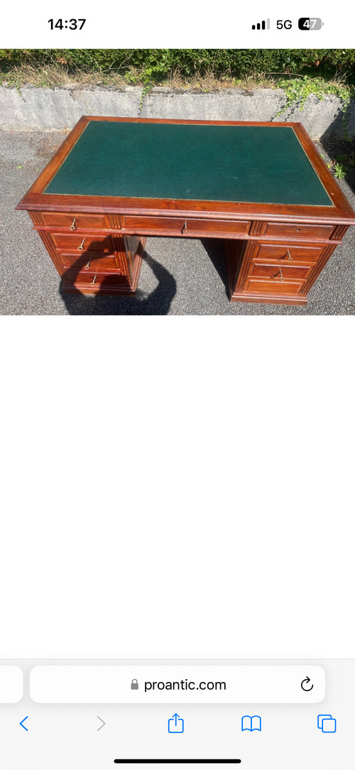 Bureau à Caissons En Acajou époque 20 éme 