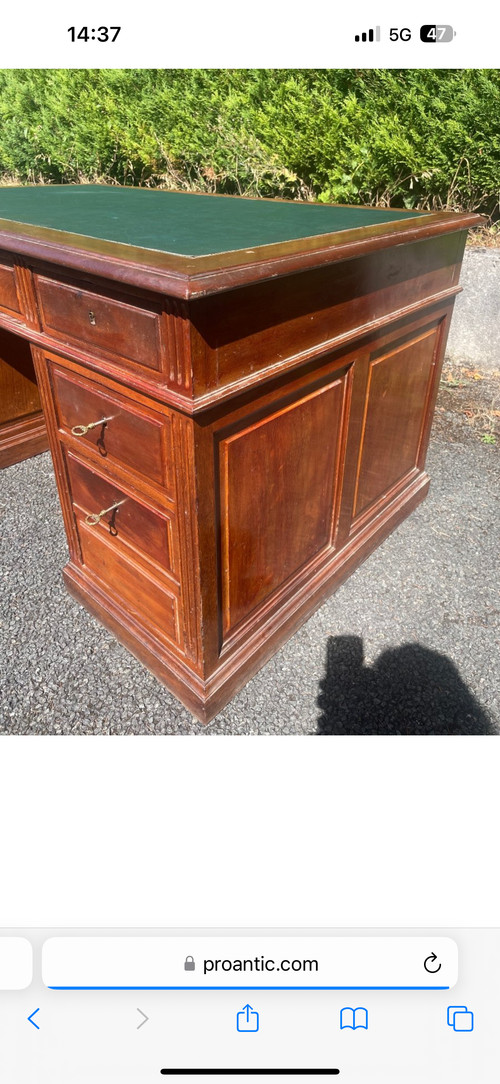 Bureau à Caissons En Acajou époque 20 éme 