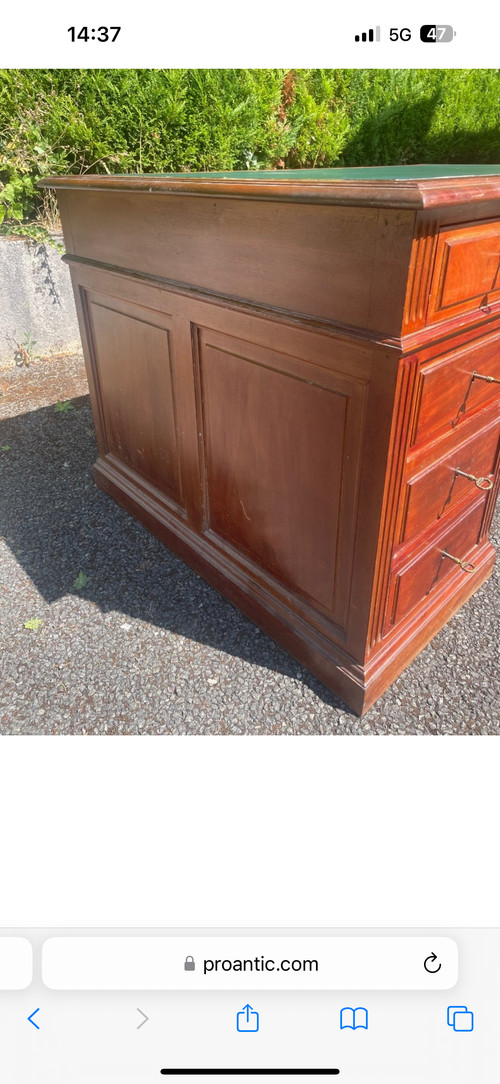 Bureau à Caissons En Acajou époque 20 éme 
