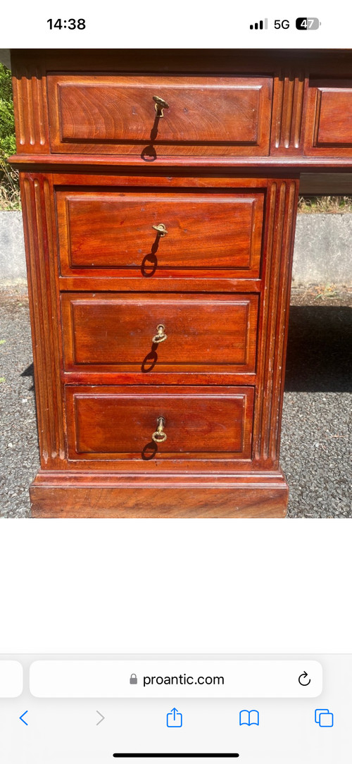 Bureau à Caissons En Acajou époque 20 éme 