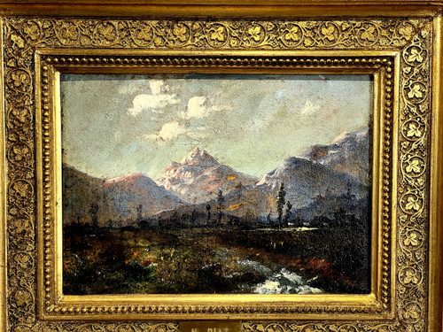 GEMÄLDE / ÖL AUF TAFEL, SIGNIERT VON NARCISSE DÍAZ DE LA PEÑA "LES ALPES".