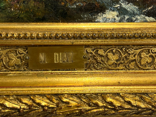 GEMÄLDE / ÖL AUF TAFEL, SIGNIERT VON NARCISSE DÍAZ DE LA PEÑA "LES ALPES".