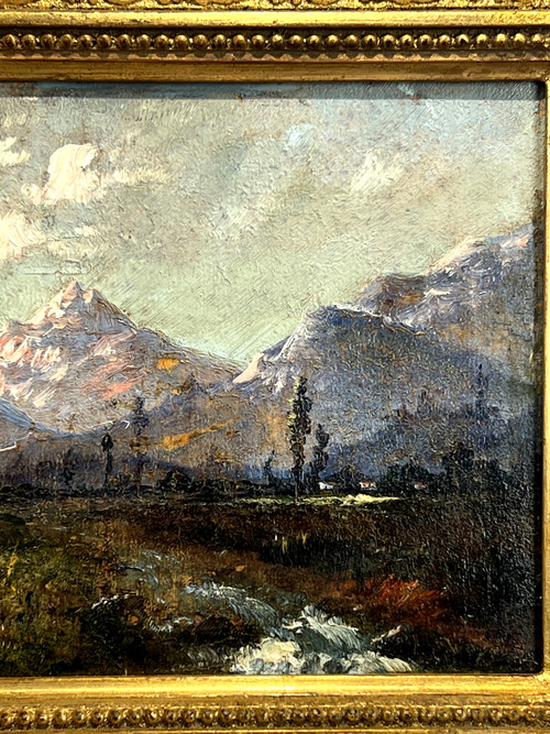 GEMÄLDE / ÖL AUF TAFEL, SIGNIERT VON NARCISSE DÍAZ DE LA PEÑA "LES ALPES".