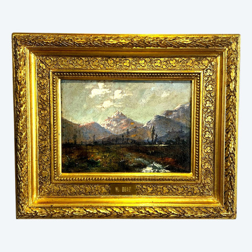 GEMÄLDE / ÖL AUF TAFEL, SIGNIERT VON NARCISSE DÍAZ DE LA PEÑA "LES ALPES".