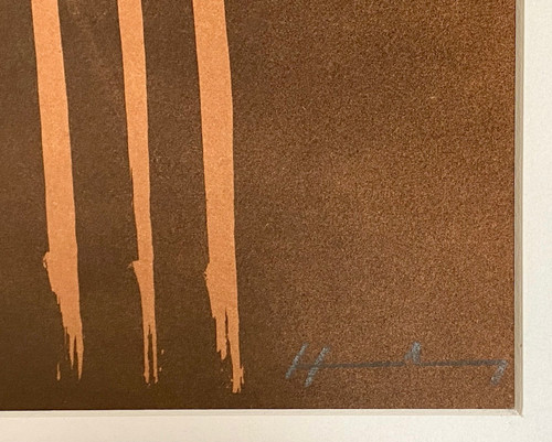 Hans Hartung, Lithographie Titrée « Farandole », Composition Abstraite, N°25/7 Datée 1971.