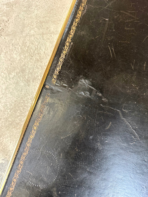 Paire de tables 20eme en bronze doré et patiné