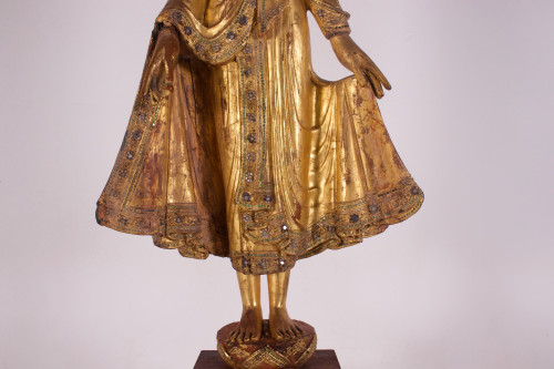 Bouddha debout Birmanie, Mandalay (127cm)