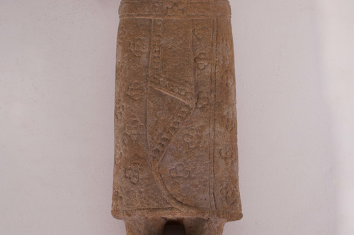 Khmer female deity in stoneware