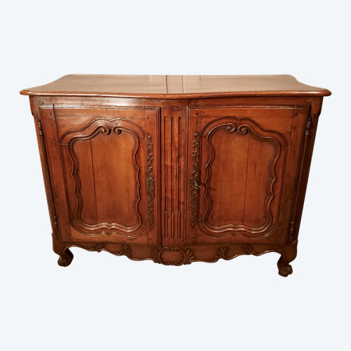 Credenza curva Luigi XV in legno di ciliegio, XVIII secolo.
