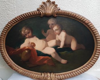 Early 19th Century Italian School - Child Bacchus and Child Apollo