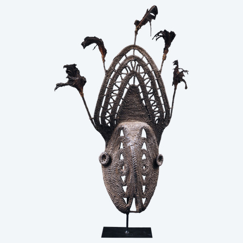 Yamswurzelmaske, Stammeskunst, Ozeanische Kunst, Korbflechterei, Papua-Neuguinea, Ozeanische Kunst