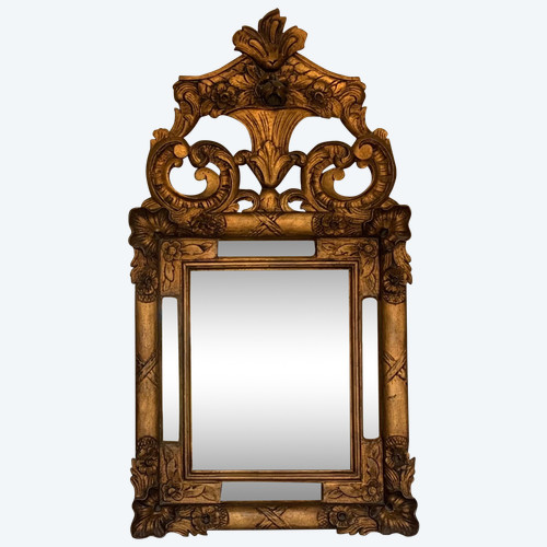 Miroir à parecloses bois doré 