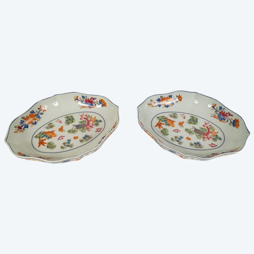 Coppia di tazze in porcellana Limoges Raynaud Modello Puiforcat Kiang She XXè