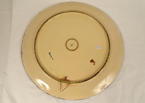 Large earthenware dish Sèvres André Naudy Africanist décor Nude Woman Art Deco