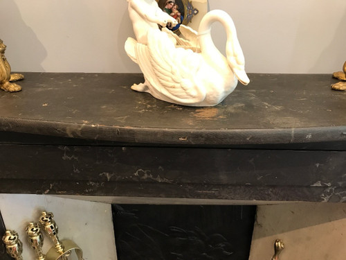 Decorative late 20th century painted wood mantel