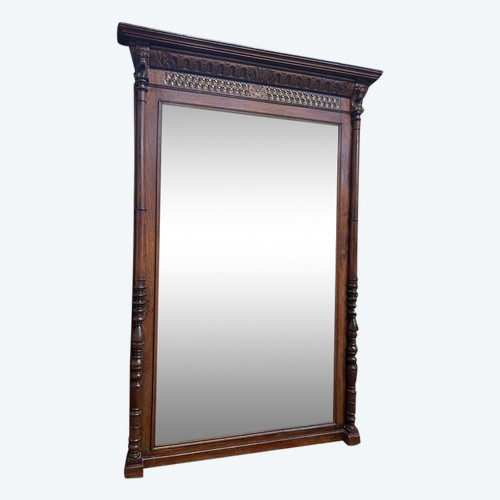 Renaissance style mirror - Haute époque in oak