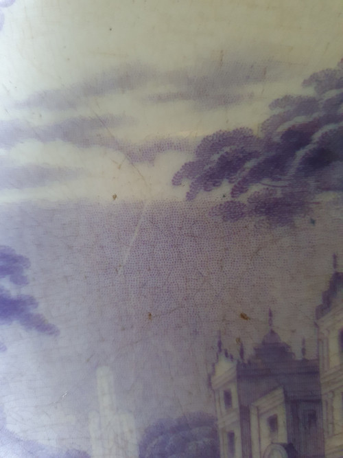 Plat décoré par transfert du 19ème siècle par J Jamieson and Co, Bo'ness, Ecosse