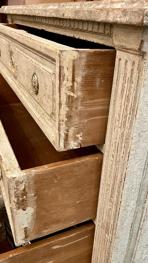 Louis XVI Style Trompe-l'Oeil Chest of Drawers, 19th Century