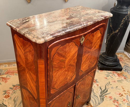 Scrivania di transizione Luigi XV Luigi XVI intarsiata Circa 1770
