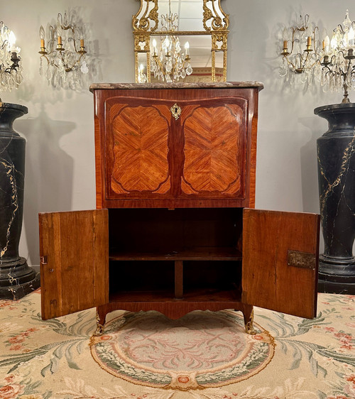 Scrivania di transizione Luigi XV Luigi XVI intarsiata Circa 1770