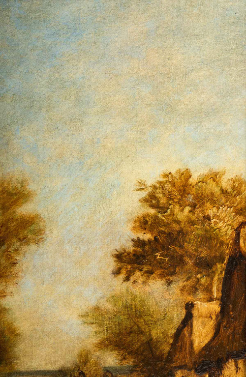 Impressionism - Jules Dupré 1811-1889 Paysage de l'Isle Adam oil on canvas circa 1860