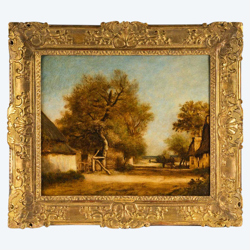 Impressionism - Jules Dupré 1811-1889 Paysage de l'Isle Adam oil on canvas circa 1860