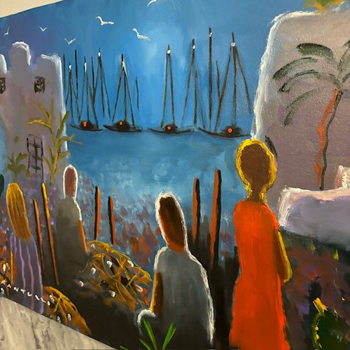 Ölgemälde auf Leinwand Eliano Fantuzzi ( 1909 - 1987 ) Größe 70 x50 moderne und zeitgenössische Kunst