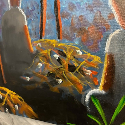Ölgemälde auf Leinwand Eliano Fantuzzi ( 1909 - 1987 ) Größe 70 x50 moderne und zeitgenössische Kunst