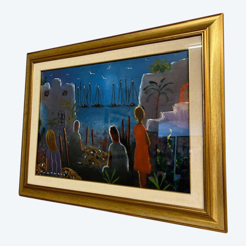 Ölgemälde auf Leinwand Eliano Fantuzzi ( 1909 - 1987 ) Größe 70 x50 moderne und zeitgenössische Kunst