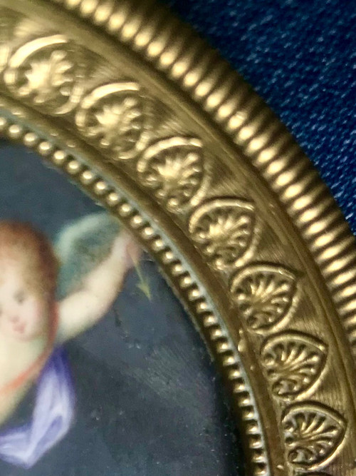 Miniatur Mythologie Allegorie der Liebe Eros Amor Psyche