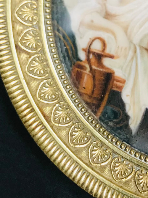 Miniatur Mythologie Allegorie der Liebe Eros Amor Psyche