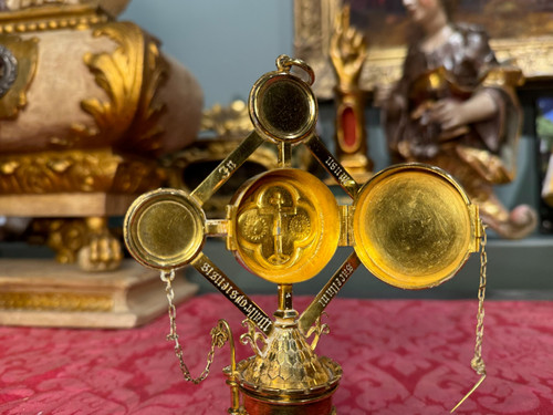 Vermeil Pyxis and Custode - 19th century