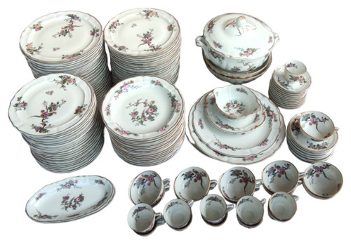 Altes 143-teiliges Geschirrset Limoges Bernardaud Modell Bengali