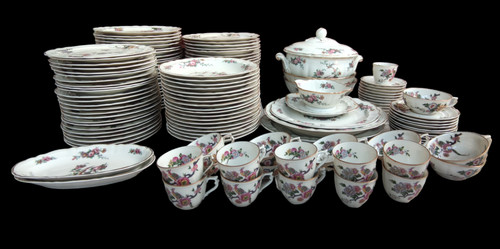 Altes 143-teiliges Geschirrset Limoges Bernardaud Modell Bengali