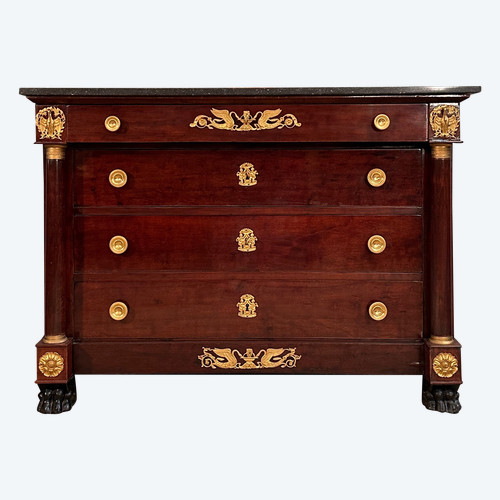 Cassettiera in mogano di epoca impero 1810 circa